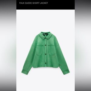 Zara Faux Suede Short Jacket - Medium